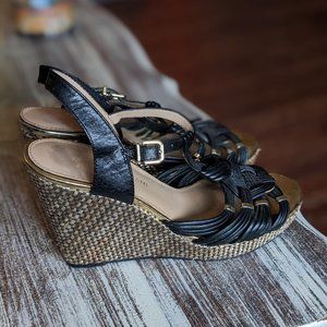Gold and Black Wedges